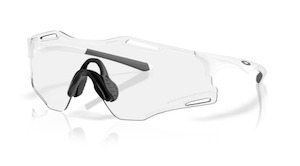 Eyewear: Oakley Cybr Zero Matte White / Clear Photochromic 50% Black Iridium