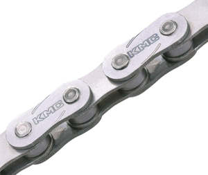 Chains Parts: CHAIN KMC 'Z1eHX WIDE' 1SPD 1/2" x 1/8" SILVER 112 Links (e-bike compatible)