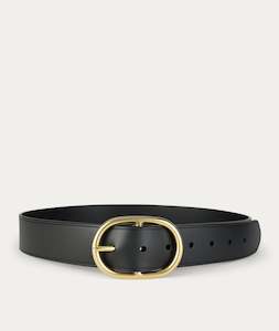 Belts: Wide Belt - Black/Brass