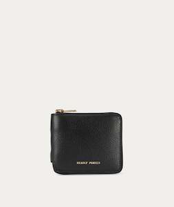 Mens Wallets: Fritz Wallet - Black/Brass