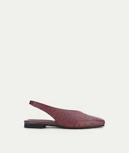 All Footwear: Saddleback Flat - Radicchio Ostrich