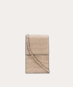 Products: Poucheroo - Leather Strap - Oat Croc