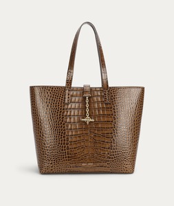 Tote Bags: Mr Porter Tote - Toffee Croc