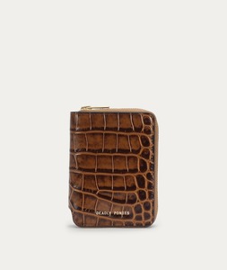 Wallets: Mini Wallet - Toffee Croc
