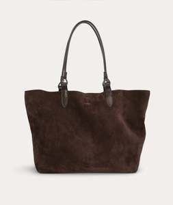 Tote Bags: Mr Bandit Tote Maxi - Java Suede