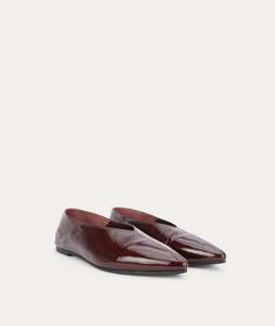 All Footwear: Epona Flat - Burgundy Patent