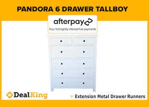 Bedroom Furniture: PANDORA 6 DRAWER CHEST