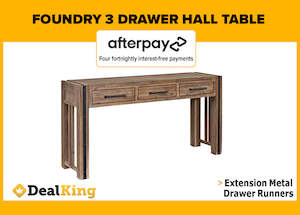 Lounge Room Furniture: FOUNDRY 3 DRAWER HALL TABLE
