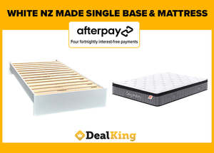 Bed Mattress: WHITE NZ MADE SINGLE BASE & POCKET SPRING MATTRESS