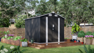 Bargain Backyard: Garden Shed 8 x 8ft Shadow Grey