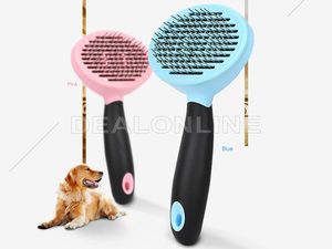 Pet Healthy: Self Cleaning Pet/Dog/Cat Grooming Brush BLUE or PINK