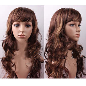 Business Supplies: Mannequin Wig Brown Long Curl
