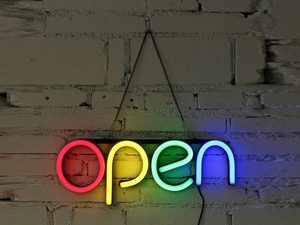 Business Supplies: OPEN Neon Sign LED Tube Handmade Visual Artwork Bar Pub Club Wall Decor Light