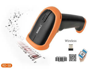 Wireless/Cordless Laser Bar code / QR code Scanner, RD-S8