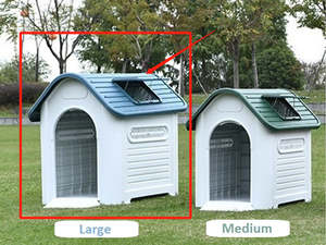 Pet Supplies: Large Dog House with Window- Dark Green