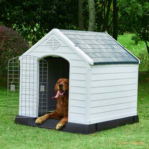 Pet Supplies: Pet Dog House Plastic Dog Kennel for Indoor Outdoor Animal Shelter Weatherproof
