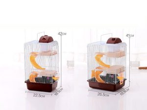 Pet Supplies: 3 Tiers Gorgeous Hamster Mouse Cage pet toy Storey Fantasia Cage Castle - Pink