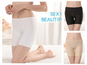 Clothing Fashion: XL Summer Safety Pants Silky Seamless Stretchy Underpants Solid Color
