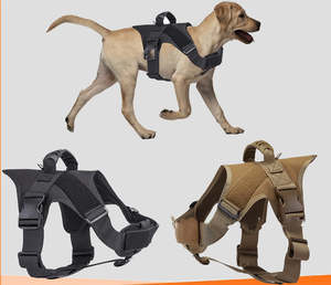 Collars Leads: Tactical Dog Harness Training Walking Collar Vest Pet Adjustable Chest Strap