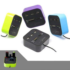 USB Hub SD MMC M2 MS Card Reader Combo