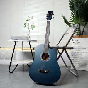 38" Wooden Acoustic Guitar - Blue