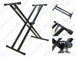 Music Instrument: Foldable Double-X Shaped Keyboard Stand