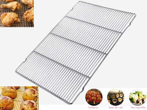 Kitchen: Stainless Steel Wire Grid Cool Rack 40 X 60CM