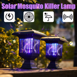 Outdoor Funiture: Solar Mosquito Killer Lamp Outdoor Waterproof Bug Zapper Light LED
