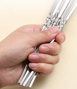 Bbqs: 304 Stainless Steel BBQ Skewers (20PCS/PACK) L 35cm W 3.5mm Thick 2mm