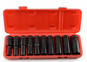 Tools: 10pc 1/2 Inch Drive Deep Impact Socket Tool Set 8mm-22mm