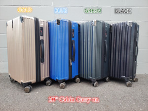 4 Wheels Hardcase Travel Suitcase 20" Lightweight - Blue