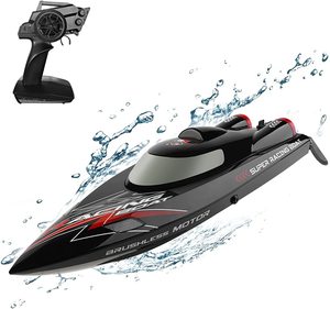 Rc Boat: 55km/h Brushless Motor High Speeds R/C Boat 2.4G w/ LED Light Water Cooling