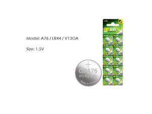 Battery: (1pcs) 3V Lithium Coin Cell Batteries, A76-LR44