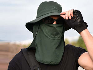 Hat: 9073GREEN Sun HatS Wide Brim Bucket Outdoor Fishing Hiking Cap UV Protection