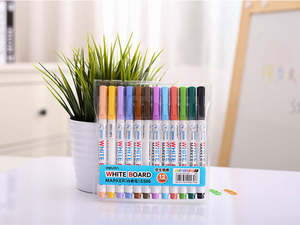 Whiteboard: (12PCS/PACK) Whiteboard Marker Pen - Fine tip , Colourful