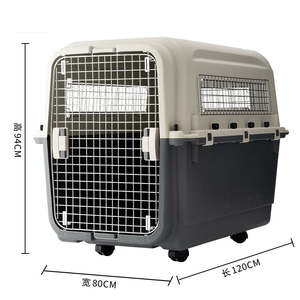 Airline Pet Cgae: 120cm - XX-Large SIZE Wheeled Plastic Airline Travel Cage/Carrier/Crate