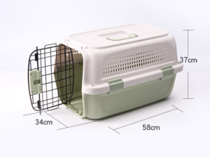 Airline Pet Cgae: 58CM GREEN  - Dog/Cat Airline Travel Cage/Carrier