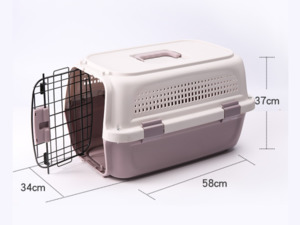 Airline Pet Cgae: 58CM Purple - Dog/Cat Airline Travel Cage/Carrier