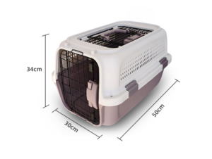 Airline Pet Cgae: 50CM SKYLIGHT PINK  - Dog/Cat Airline Travel Cage/Carrier