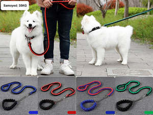 LARGE BLUE&RED Strong Dog Leash Climbing Rope Threaded Pet Training