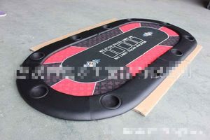2m x 1m Foldable Poker Table Top for 8 Players Chips Tray & Cup Holders Texas