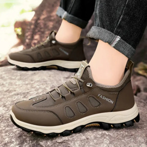 Clothing Fashion 1: Men Soft Hiking Shoes Summer Breathable Mesh Sneakers Light Black Hike Footwear