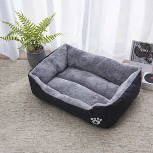 Pet Bed 1: Calming Dog Bed Warming Washable Oxford with Soft Cotton and Coral Fleece
