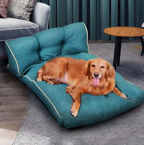 Dog Kennel Mat Bed Cat Pet Winter Thicken Warm Sleeping Green 100*80