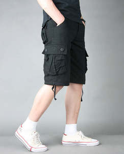 Cargo Short 1/2 Pants Outdoor Solid Color Work Short Multi-pocket Hiking Camping