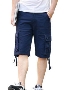 Cargo Short 1/2 Pants Outdoor Solid Color Work Short Multi-pocket Hiking Camping