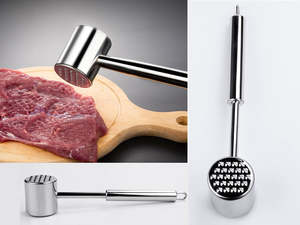 Meat Tenderizer Hammer Tool Dual-Sided Nail Mallet for Steak Chicken Fish