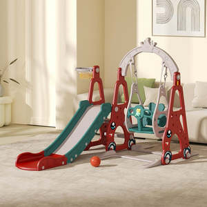 Toy 1: Multi-Colour Plastic Indoor/Outdoor Slide and Swing with Basket