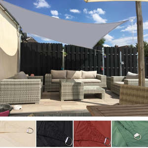 Summer Sale: 4 Colours 3*4m Sand Rectangle Sun Shade Sail UV Block for Outdoor Patio Garden