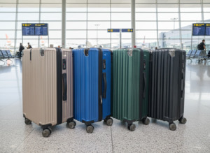 4 Wheels Hardcase Travel Suitcase 20" Lightweight - Gold